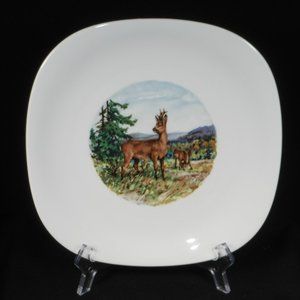 A beautiful square dinner plate. Vintage Suisse Langenthal